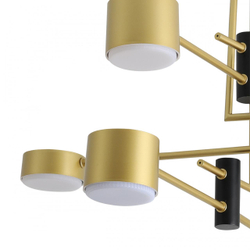 8404/6C COMFI LN 000 черный/золото, металл/пластик Светильник потолочный GX53 LED 6*7W 220V DIZZY