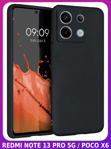 Мягкий Soft Touch чехол из силикона для XIAOMI REDMI NOTE 13 PRO 5G / POCO X6 (не PRO!) с бархатной подкладкой