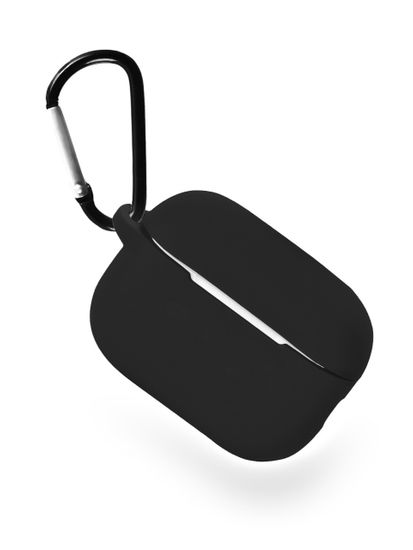 Чехол силиконовый Gurdini Silicone Case с карабином для AirPods Pro 2 Черный