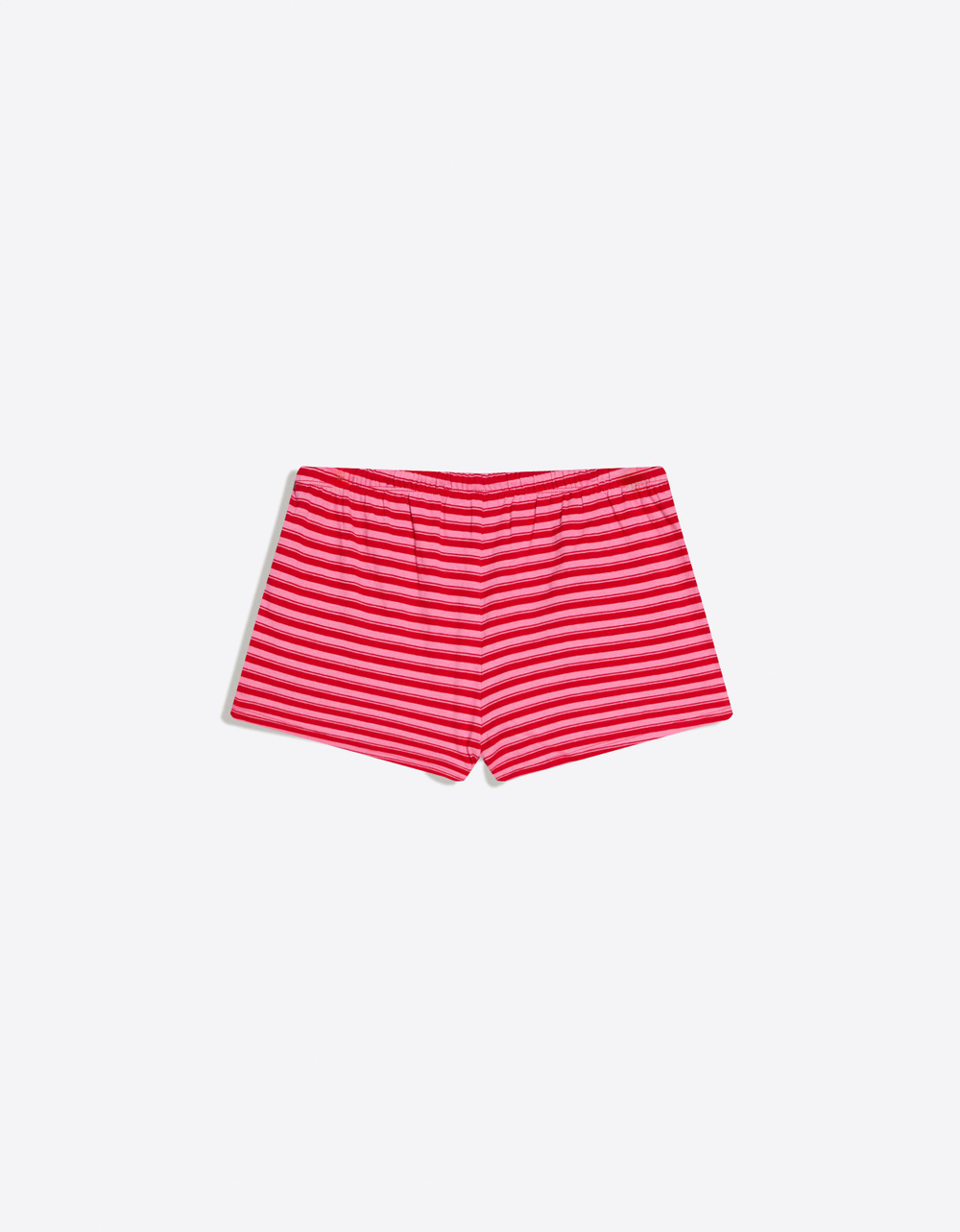 Женские шорты в полоску из мягкой ткани с эластичным поясом - BERSHKA