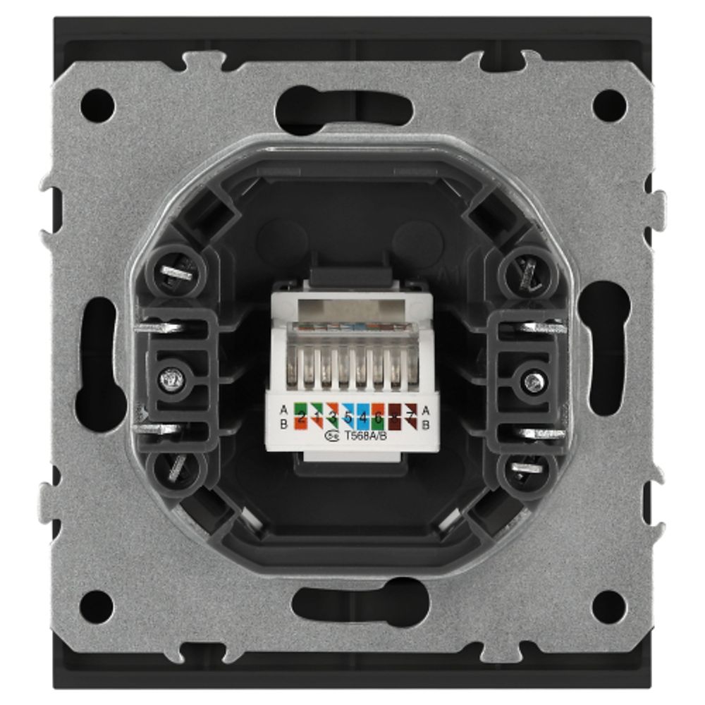 Розетка ЭРА Arktik 16-3107-05 информационная RJ45 антрацит | Эра Arktik