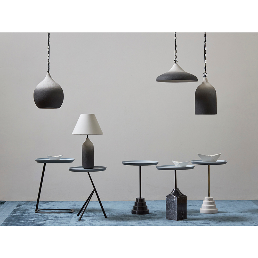 Светильник подвесной sustainable collection, D44х19 см, черный/белый