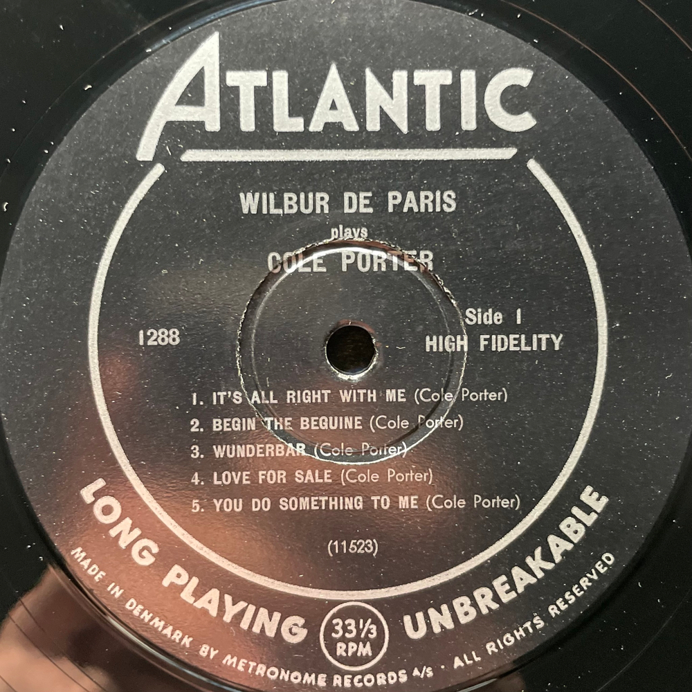 Wilbur De Paris ‎– Plays Cole Porter (Дания 1958г.)