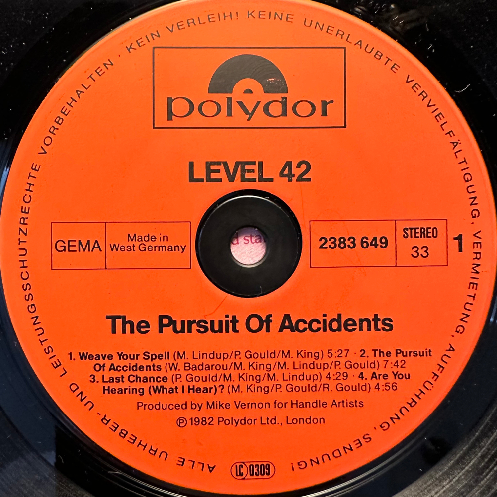 Level 42 - The Pursuit Of Accidents (Германия 1982г.)