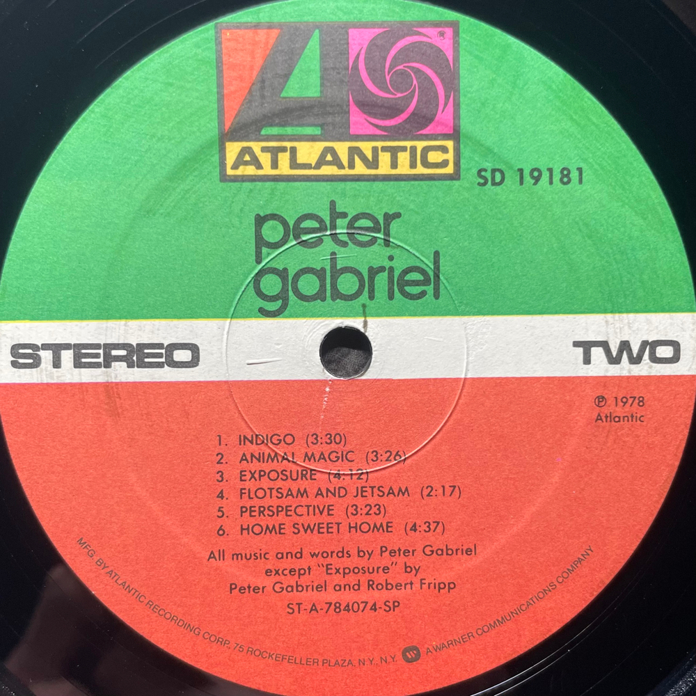 Peter Gabriel ‎– Peter Gabriel (США 1978г.)