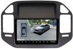 Магнитола для Mitsubishi Pajero 3, Montero 3 1999-2006 (рамка черная) - Teyes CC3-2K-360 на Android 10, Быстрая, 2K QLED, CarPlay, 4G SIM-слот, 4 камеры в комплекте