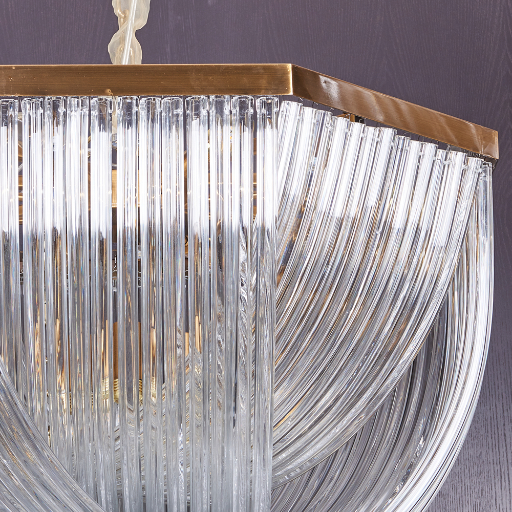 Люстра Murano L12 brass/clear