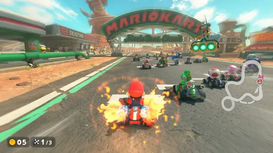Портативная игровая консоль Nintendo Switch 2 и игра Mario Kart World