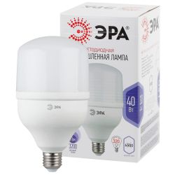 Лампа светодиодная POWER ЭРА STD LED T120-40W-6500-E27 40Вт колокол холодный дневной свет Е27 | Лампы cветодиодные POWER