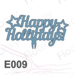 Топпер деревянный в букет цветов "Happy Hollidays" 10шт.