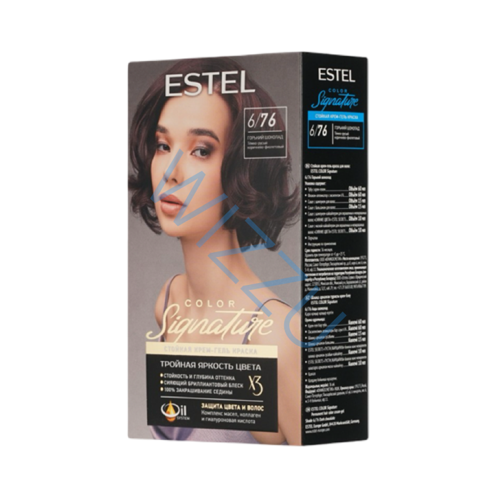 ff.Estel COLOR Signature 6/76 Стойкая крем-гель краска для волос Горький шоколад 170мл 12шт/уп