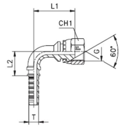 Фитинг DN 06 BSP (Г) 1/8 (90)