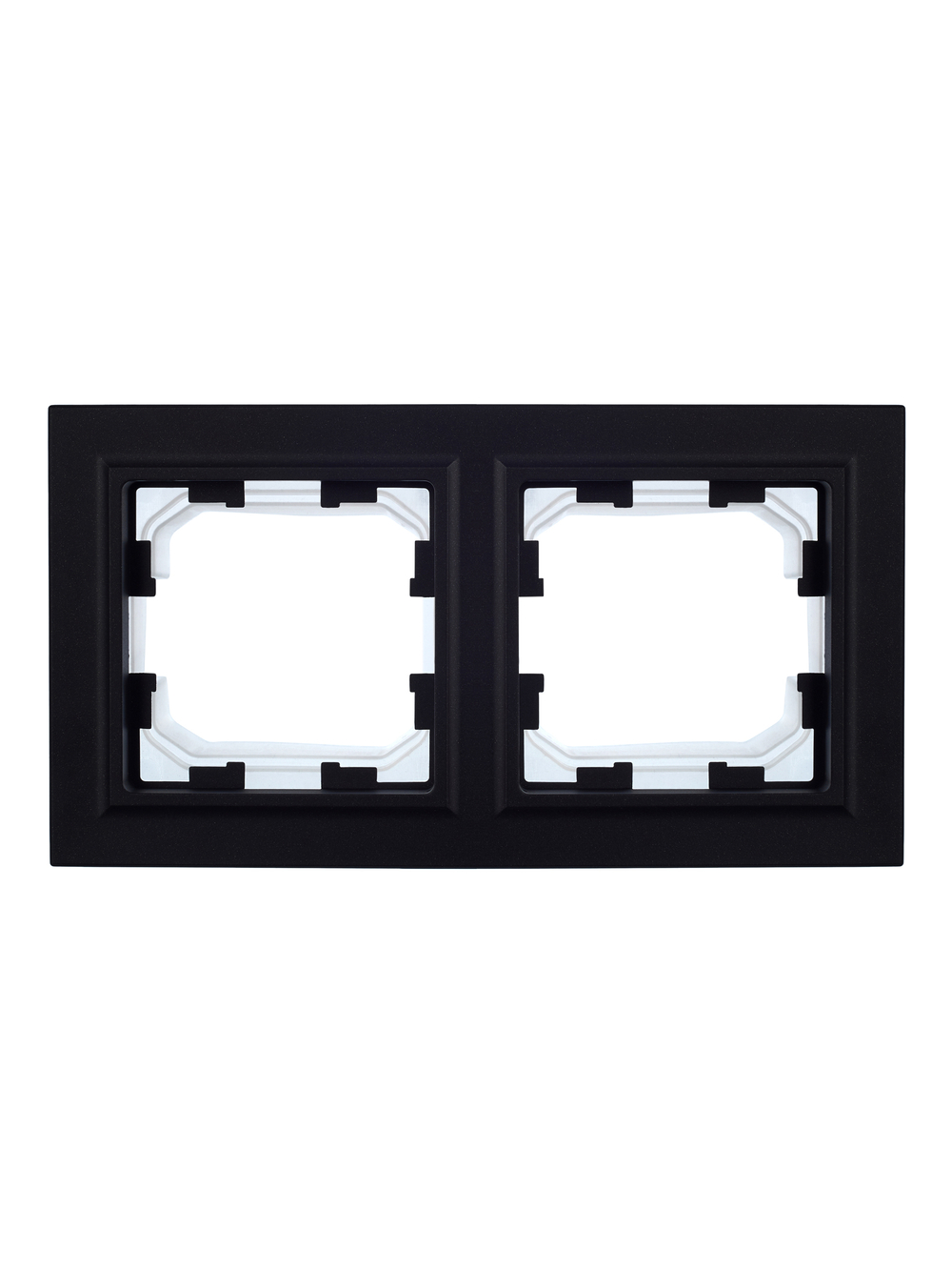 BRITE Рамка 2-местная IP44 РУ-2-БрЧ-44 черный IEK