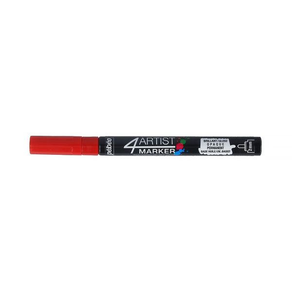 Маркер художественный 4Artist Marker на масляной основе 2 мм, перо круглое, 6 шт, 580007 красный, Pebeo