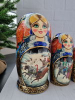 Матрёшка "Русская Тройка" 7мест 21см