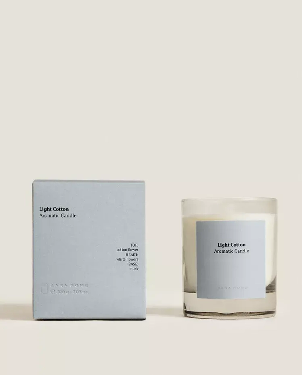 ZARA HOME АРОМАТИЧЕСКАЯ СВЕЧА LIGHT COTTON