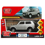 Модель ин. мет. "LADA 4x4" 12см. двери, багаж, серебристый, коробка LADA4X4-12-SR (Технопарк)