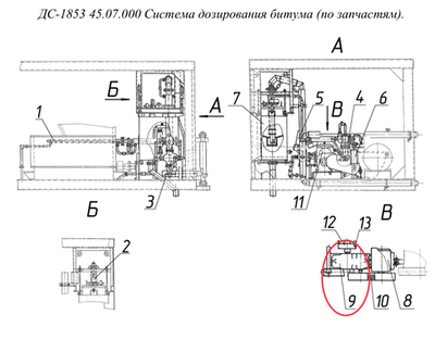 ДС-1853 45.07.260 Установка редуктора