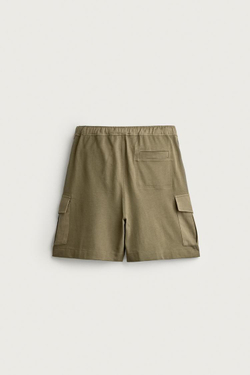 ZARA ШОРТЫ КАРГО REGULAR FIT, ХАКИ