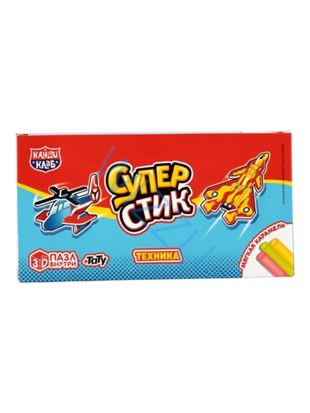 Мягкая карамель с игрушкой  "Супер стик" с 3D пазлом (техника) 12*40шт*5гр