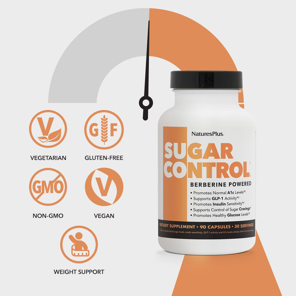 NaturesPlus, Keto Living™, Sugar Control®, 90 капсул