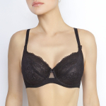 Бюстгальтер с трехразрезной мягкой чашкой (Размер: 80D) (Цвет: черный)