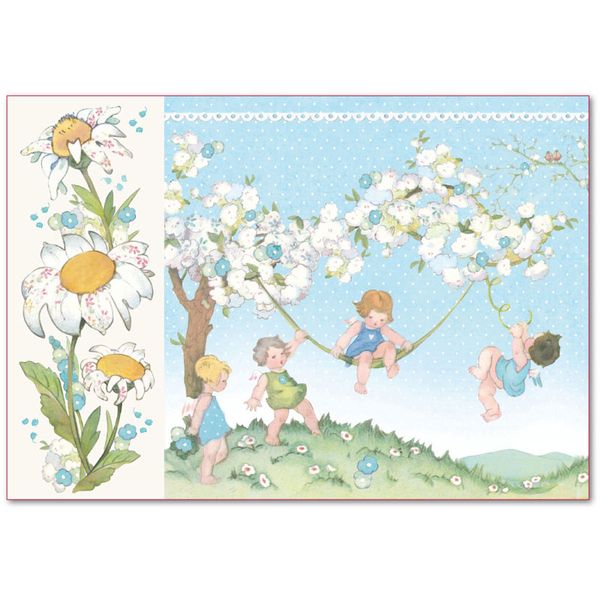 Бумага рисовая 48х33 см, Девочки и мальчики, Stamperia, 1 лист