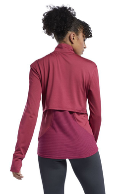 Женская Кофта теннисная Reebok Workout Running 1/4 Zip W - Розовый