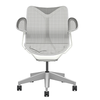 Кресло Herman Miller Cosm, низкая спинка, цвет Mineral, подлокотники «лепестки» (Leaf)