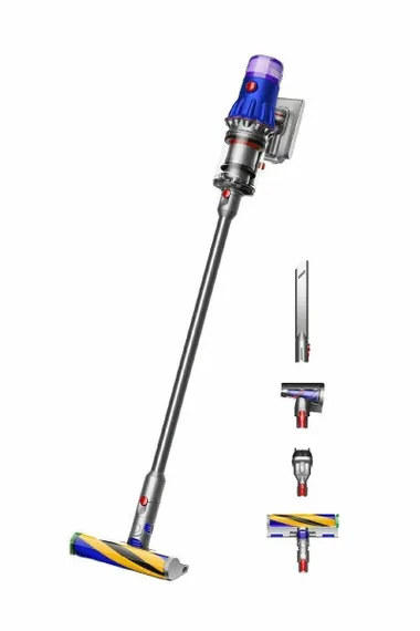 Вертикальный беспроводной пылесос Dyson V12 Detect slim Fluffy SV46 (Blue / Nickel)