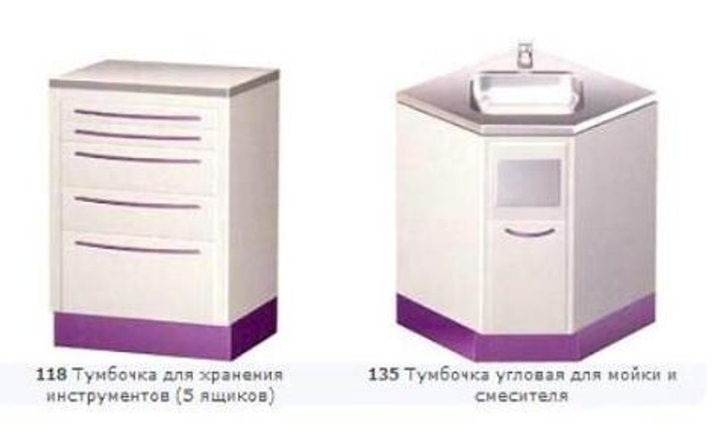 Стол-тумба медицинский для хранения инструментов мод. 118
