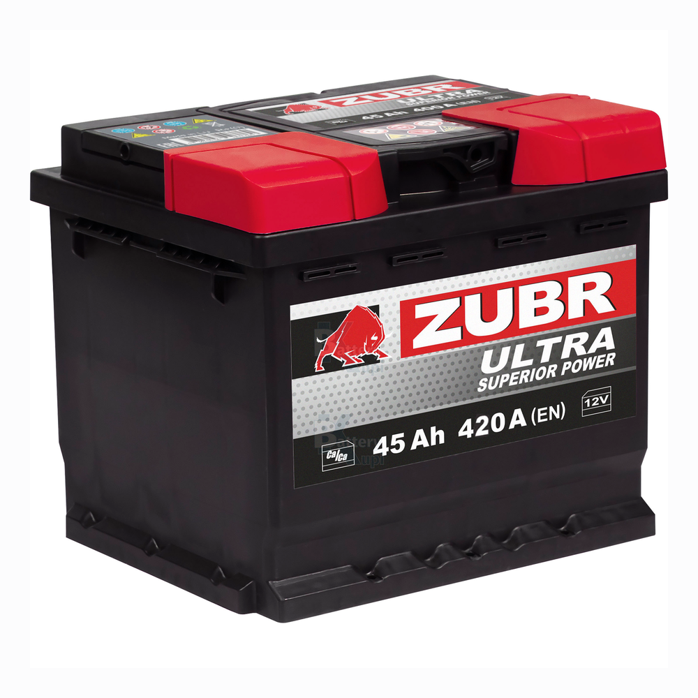 Аккумулятор ZUBR Ultra (45Ah, 420A, R+) ZU450