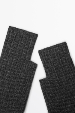 Massimo Dutti Трикотажные митенки из 100% кашемира, серый