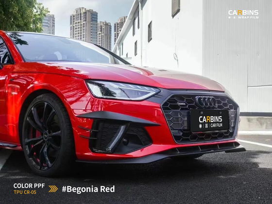 Carbins Color PPF Begonia Red CR 05 красная цветная полиуретановая защитная антигравийная пленка