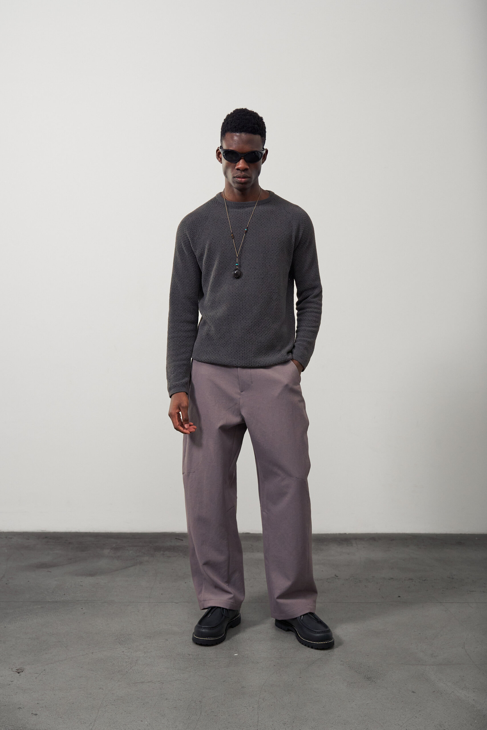 Брюки Blue Monte Base Fit Trousers "Dayan Purple Gray"