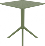 Стол пластиковый складной Siesta Contract Sky Folding Table 60, оливковый