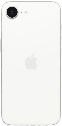 Смартфон Apple A3409 iPhone 16e 128Gb белый моноблок 3G 4G 1Sim 6.1" 1170x2532 iOS 18 48Mpix 802.11 a/b/g/n/ac/ax NFC GPS Protect