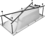 Акриловая ванна Aquanet Lotos 175x80 (с каркасом)