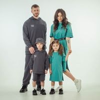 Платье-футболка оверсайз "Вb team" Аквамарин женское