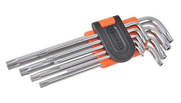 Набор ключей шестигранников Torx T10-T50 9 шт Tactix 206009