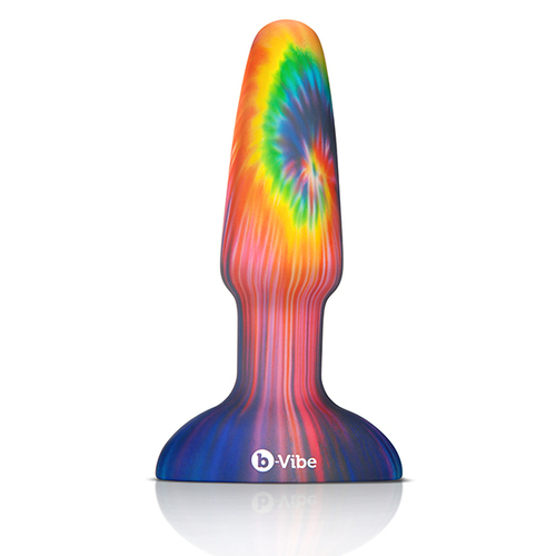 Анальная премиум-пробка с эффектом римминга 15см b-Vibe Peace & Love Tie-Dye BV-026