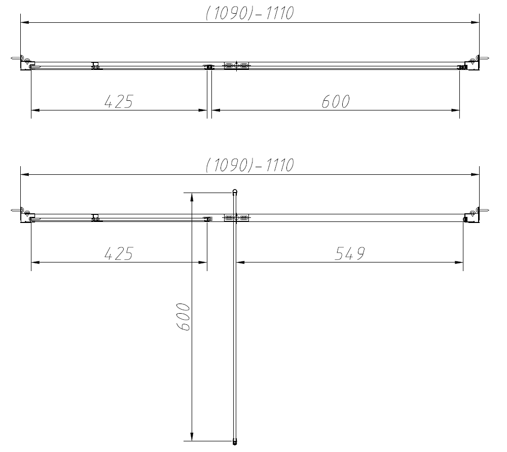 Душевая дверь Слим-Н (Slim-N) VDP-4SN110CL, хром, стекло прозрачное,