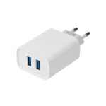 Сетевое зарядное устройство 2 x USB, 5V, 2,4 A, белое REXANT