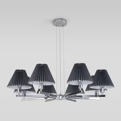 Подвесная люстра Peony 60136/8 хром/графит Eurosvet