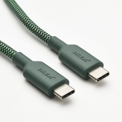 IKEA LILLHULT  (ИКЕА ЛИЛЛХУЛТ)  -  USB-C на USB-C - тёмно-зелёный 60 Вт/1.5 м