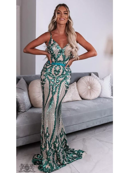 изумрудное макси платье + plus size