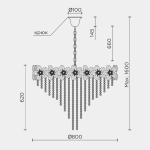 Подвесная люстра MODELUX ML.9521.800 GD
