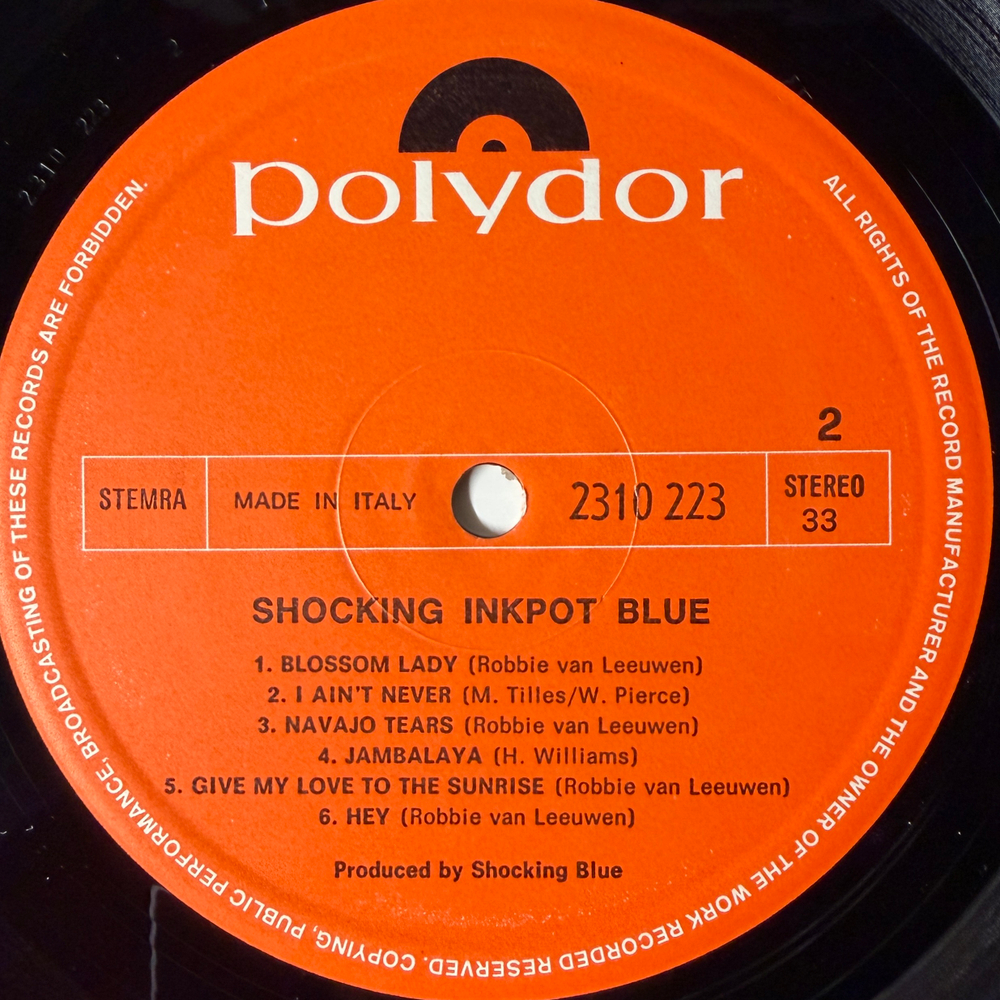 Shocking Blue ‎– Inkpot (Италия 1972г.)