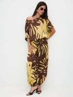 Костюм летний шелковый "ART SILK", 713.9072.09.11, цвет монстера лимон