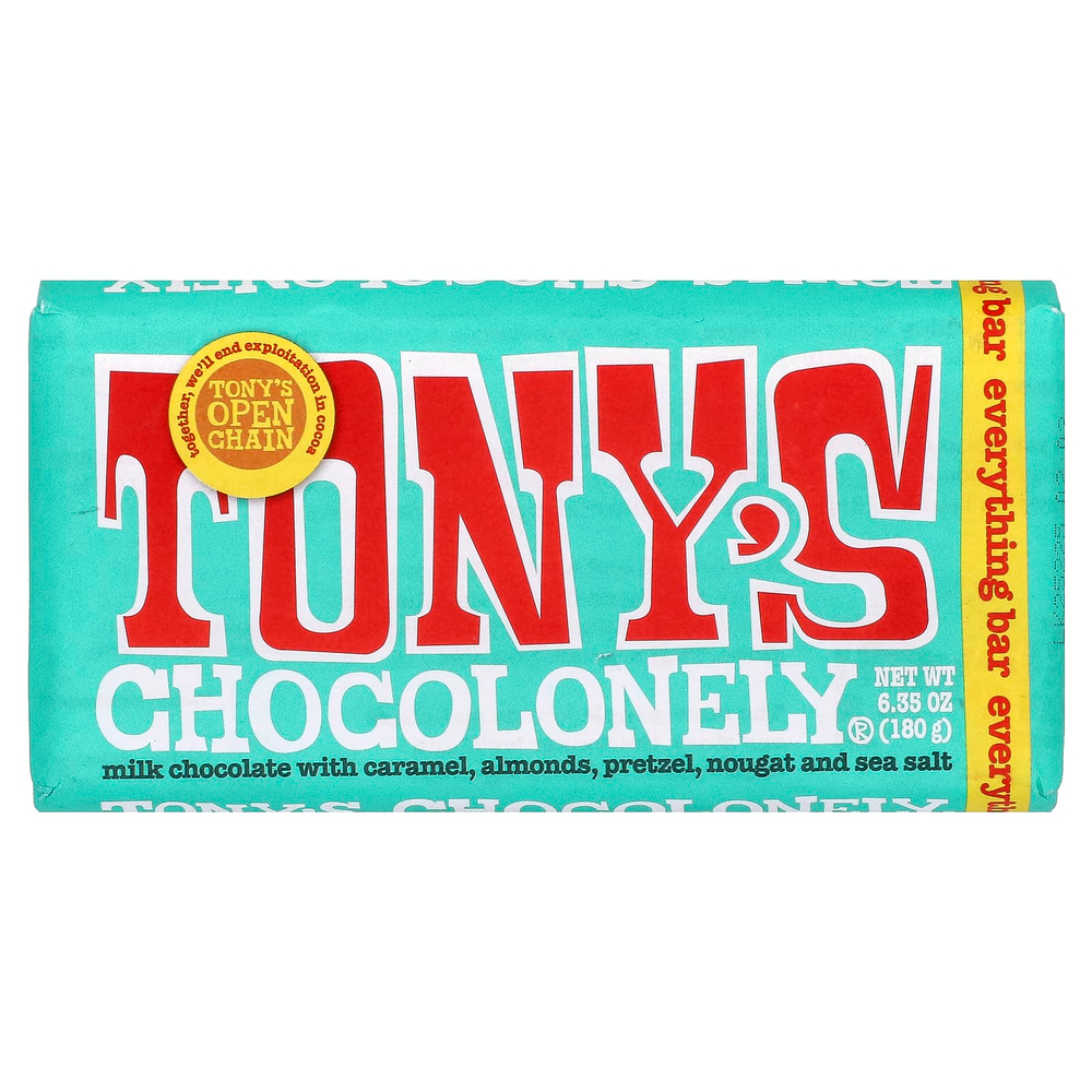 Tony's Chocolonely, батончик из молочного шоколада, универсальная добавка, 180 г (6,35 унции)